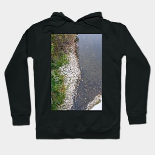 River shore water rocks Hoodie